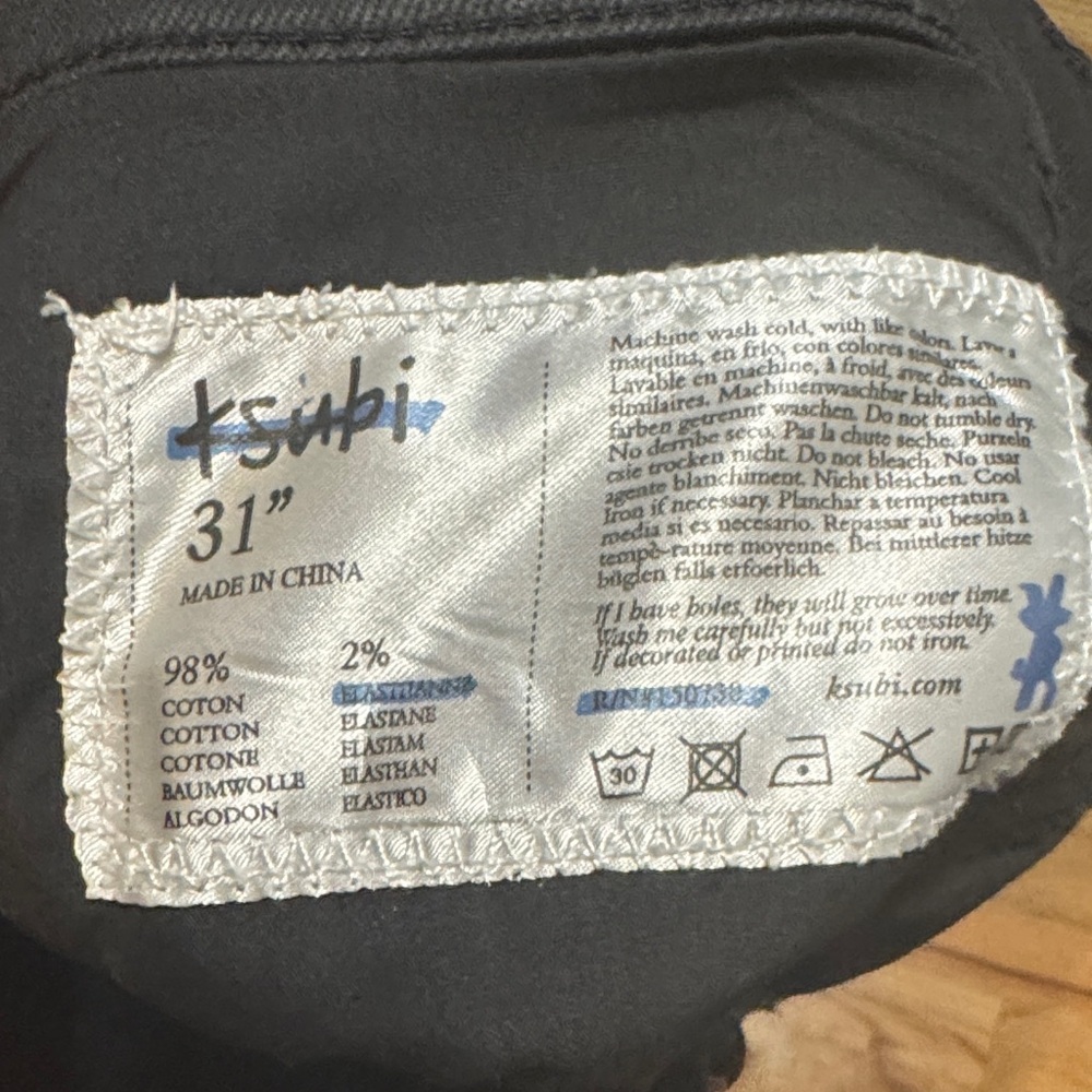 Ksubi Dark Charcoal Denim
